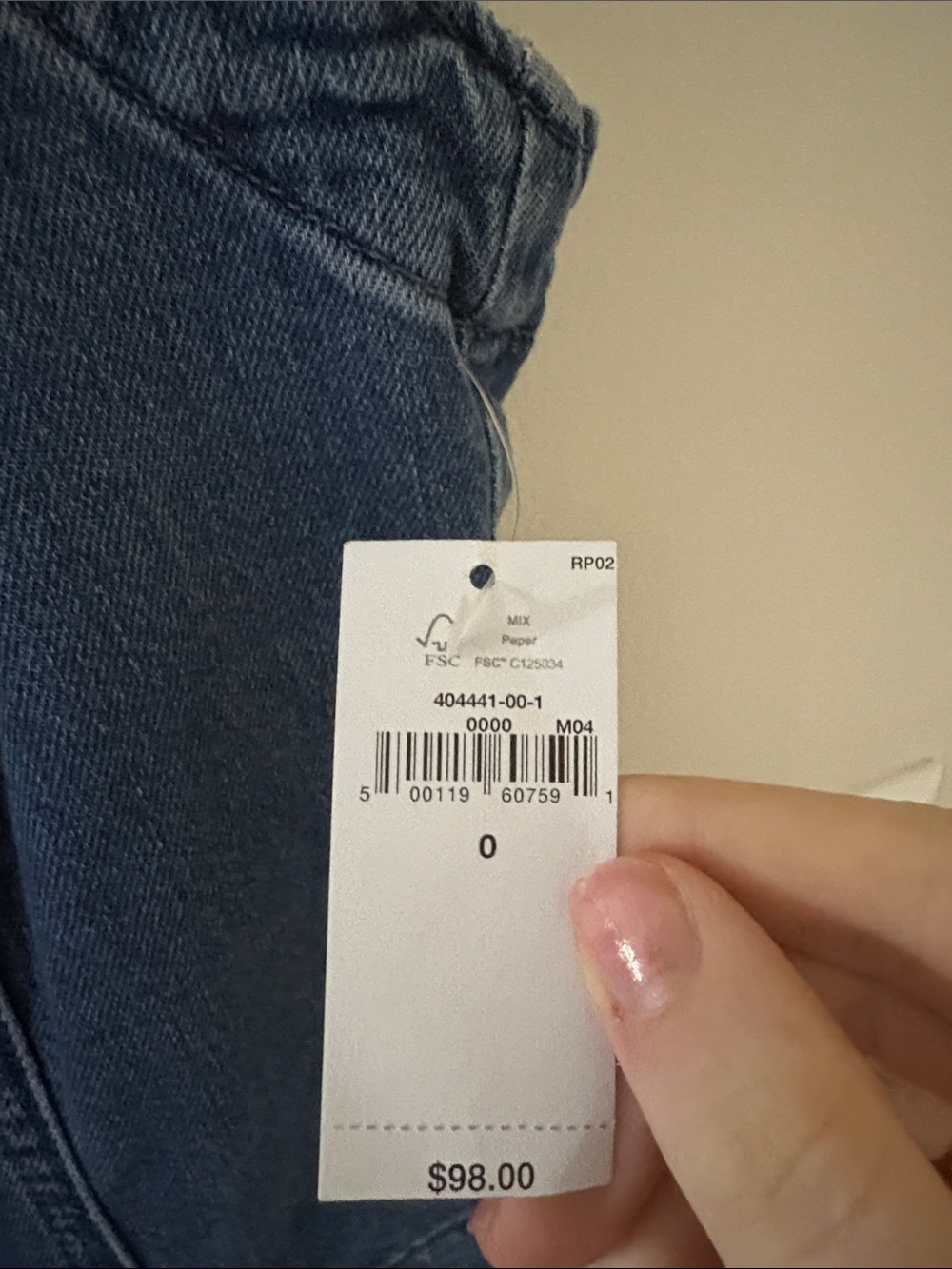 GAP Denim Button-Front Jumpsuit in Blue - Picture 2 of 4